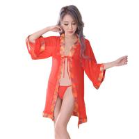 Red Chinese-Style Lingerie Set - Busty Costume Sleepwear, Geisha-Inspired Nightwear & Party Outfit for Women thumbnail