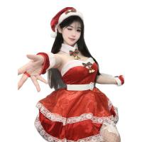 Red Christmas Lingerie Dress Set - Festive Holiday Role Play Outfit for Women thumbnail