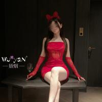 Red Christmas Sexy Lingerie Set - Pure & Tempting Naughty Costume for Women, Seductive Sleepwear & Playful Uniform thumbnail