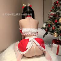 Red Seductive Christmas Maid Costume Set for Women – Pure Temptation Lingerie Sleepwear Outfit thumbnail