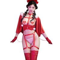 Red Sexy Bodysuit Set - New Year Lingerie Outfit for Women, Tight Alluring Bodysuit with Seductive Style thumbnail