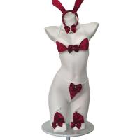 Red Velvet Bunny Costume Set - Sexy Christmas Rabbit Girl Lingerie Outfit for Role Play & Holiday Parties thumbnail