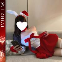 Red Velvet Christmas Lingerie Set - Sexy & Sweet Women's Holiday Costume Outfit for Cosplay & Parties thumbnail