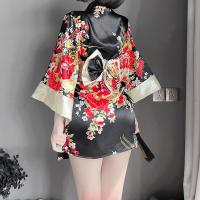 Rinlinx Japanese Kimono Lingerie Set - Cute & Playful Role Play Outfit for Women thumbnail
