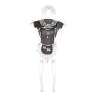 Rouxixue Sexy Maid Costume Set – Seductive Lace Bodysuit, Pure-Temptation Sleepwear with Open-Crotch Design thumbnail