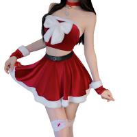 Rudolph-Themed Sexy Lingerie Set for Women - Christmas Cosplay Outfit, Cute Holiday Costume & Date Night Ensemble thumbnail