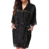 Ruixiang Plus Size Sexy Robe for Women – Ice Silk Lingerie Bathrobe, Alluring Lounge Wear & Intimate Apparel thumbnail
