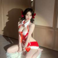 Ruiyun Velvet Sexy Christmas Nightgown - Cute Role Play Costume & Holiday Lingerie Set thumbnail