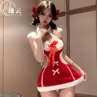 Ruiyun Velvet Sexy Christmas Nightgown - Cute Role Play Costume & Holiday Lingerie Set thumbnail
