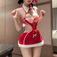 Ruiyun Velvet Sexy Christmas Nightgown - Cute Role Play Costume & Holiday Lingerie Set thumbnail