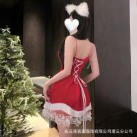 Ruolan Sexy Lingerie Dress - Velvet Pure-Temptation Cami Slip Dress for Christmas & New Year Live Streaming thumbnail