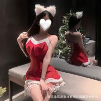 Ruolan Sexy Lingerie Dress - Velvet Pure-Temptation Cami Slip Dress for Christmas & New Year Live Streaming thumbnail
