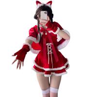 Xianyi Velvet Christmas Lingerie Set - Pure & Tempting Short Skirt Sensual No-Remove New Year Outfit S28 thumbnail