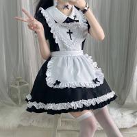 S5XL Japanese Maid Dress - Cute Anime Cosplay Costume for Women, Classic Short-Sleeve Maid Outfit thumbnail