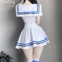 Sailor-Style Sexy JK Uniform Set for Women - Pure & Alluring Schoolgirl Costume, Plus Size Available thumbnail
