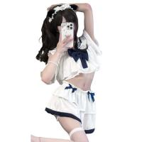 Sailor-Style Sexy Lingerie Set - Sheer JK Uniform Costume for Women, Cute Soft Girl Bedroom Outfit thumbnail