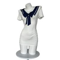 Sailor Uniform Lingerie Set - Busty Sexy Schoolgirl Costume with Sheer Cutouts & Seductive Role Play Outfit thumbnail