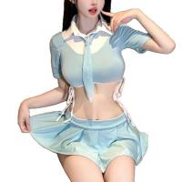 Sakura Romance Lingerie Set - Sailor School Uniform Style Erotic Costume for Role Play thumbnail