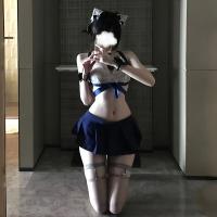 New Schoolgirl JK Uniform Lingerie Set - Seductive Sleepwear for Date Night & Bedroom Play thumbnail