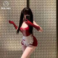Seasonal Lingerie Set - Tear-Away Sheer Maid Costume with Open-Crotch Design for Playful Intimacy thumbnail