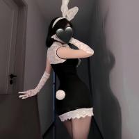 Secretary Bunny Girl Lingerie Set - Sexy OL Uniform Role Play Outfit, Tight-Fit Seductive Bedroom Costume thumbnail