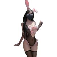 Luxury Seductive Bunny Girl Sleepwear Set – Provocative Lace Bodysuit & Matching Accessories, No-Remove Intimate Outfit thumbnail