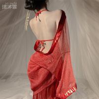 Seductive Chinese-Style Lingerie Set - Vintage Hanfu Sleepwear & Belly-Baring Doudou for Bedroom Romance thumbnail