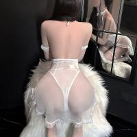 Seductive Lace Bodysuit with Open-Crotch & Embroidered Detail – Sexy Boudoir Outfit for Adults thumbnail