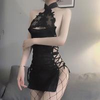 Seductive Lace Lingerie Set for Women – Busty Maid Costume & Sensual Silk Qipao Sleepwear Outfit thumbnail