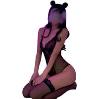 Seductive Lace Maid Costume Set - Sexy Lingerie Bodysuit for Women, Pure Temptation Sleepwear Outfit thumbnail