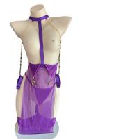 Seductive Lace Mesh Lingerie Set - Busty Sheer Provocative Outfit, No-Remove SM Costume for Adults thumbnail