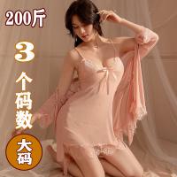 Seductive Lace Sheer Sleepwear Set - Sexy Transparent Nightgown & Matching Cami, Plus Size Erotic Lingerie thumbnail