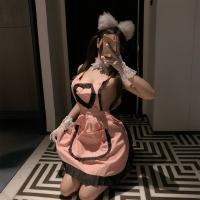 Seductive Maid Costume Lingerie Set - Modest Yet Alluring Temptation Sleepwear for Women thumbnail