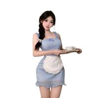 Seductive Maid Costume Set - Sheer Lace Apron & Sleep Dress for Women, Factory Direct Erotic Lingerie thumbnail