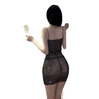 Seductive V-Neck Sheer Lace Nightgown - Shiny Bodycon Slip Dress for Women, Sexy Lingerie Sleepwear thumbnail