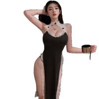 Seductive Nun Costume Set - Lacy Role Play Lingerie Outfit with Sheer Mesh Skirt for Cosplay & Adult Fun thumbnail