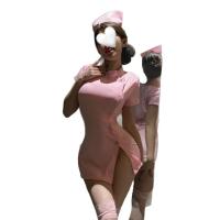 Seductive Nurse Costume Lingerie Set - Tempting Modest-Themed Sleepwear for Women, No-Remove Design thumbnail