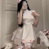 Seductive Nurse Costume Set - Sexy Cosplay Uniform with Detachable Sleep Dress, Pure Temptation Role Play Outfit thumbnail