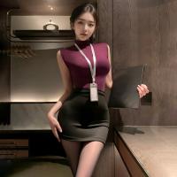Seductive OL Uniform-Inspired Christmas Lingerie Set-Abstinence Style Office Chic Erotic Outfit for Women thumbnail
