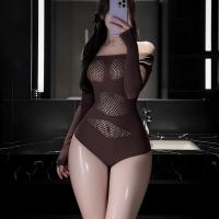 Seductive Plus Size Lace Mesh Lingerie Set - Sheer See-Through Busty Bra & Panty Outfit for Women thumbnail