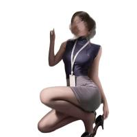 Seductive Secretarial Skirt Set - Airline Stewardess Costume, Removable Sexy Lingerie Outfit for Women thumbnail