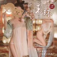Seductive Sheer Chinese Hanfu Lingerie Set - Vintage Imperial & Republican Era Embroidered Costume, Plus Size Sensual Ou thumbnail
