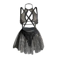 Seductive Sheer Mesh Bodysuit - Sexy Lingerie Sleepwear Set, No-Remove Transparent Outfit for Date Night thumbnail