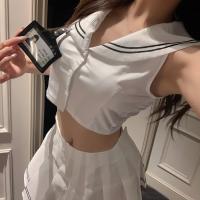 Seductive Student-Style Lingerie Set - No-Remove Playful Sleepwear for Women, Modest Yet Sexy Uniform-Inspired Nightwear thumbnail