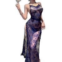 Seductive Women's Modest-Look Lingerie Set - Lace Strap Nightwear & Uniform-Inspired Sleepwear thumbnail