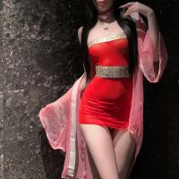 Sensual Exotic Hanfu Lingerie Dress - Red Bodycon Bedroom Play Outfit for Adults thumbnail