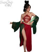Sensual Flying Immortal Hanfu Lingerie Set - Sheer Ancient Chinese Costume for Romantic Bedroom Play thumbnail