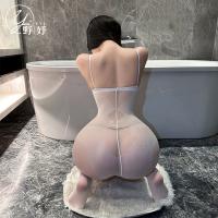 Sensual Full-Body Mesh Bodystocking with Open-Crotch Design – Sexy Seamless Sheer Lingerie for Women thumbnail