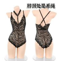 Sensual Lace Bodysuit for Women - Pure & Tempting Uniform-Style Sleepwear Set, Plus Size Erotic Lingerie thumbnail