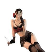 Sensual Lace Lingerie Set with Tassels - Sexy Midnight Outfit for Curvy Women, No-Remove Design thumbnail